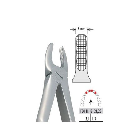 Pinza per estrazione con manico anatomico in Titanio