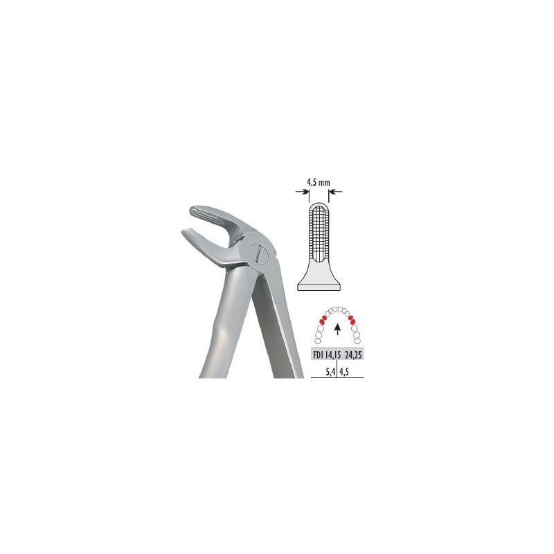 Pinza per estrazione con manico anatomico in Titanio