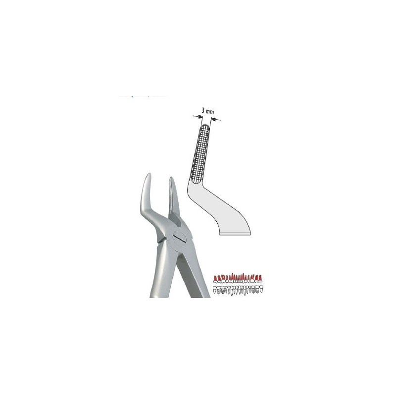 Pinza per estrazione con manico anatomico in Titanio